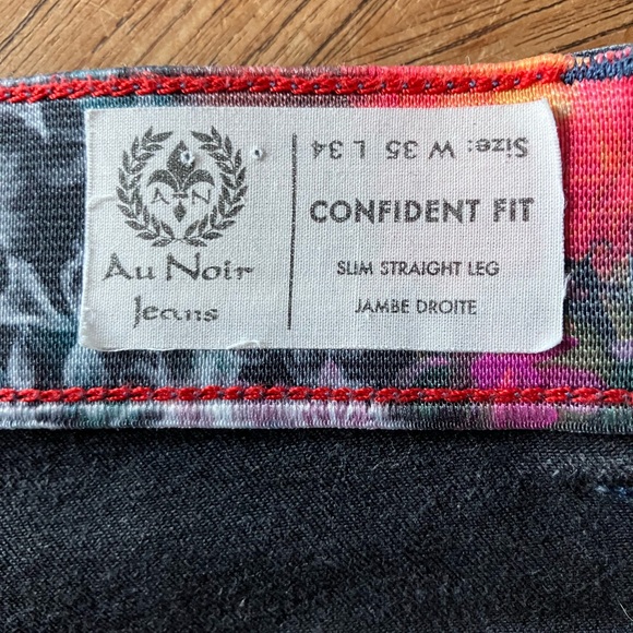 Au Noir Dean Amsterdam Slim Straight Dark Blue Denim Jeans - Size 35 - Picture 4 of 14